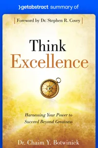 Summary of Think Excellence by Chaim Botwinick_cover