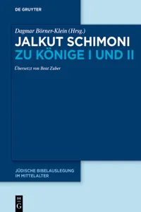 Jalkut Schimoni zu Könige I und II_cover