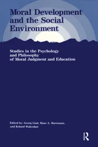 Moral Development and the Social Environment_cover