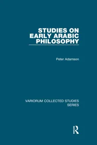 Studies on Early Arabic Philosophy_cover