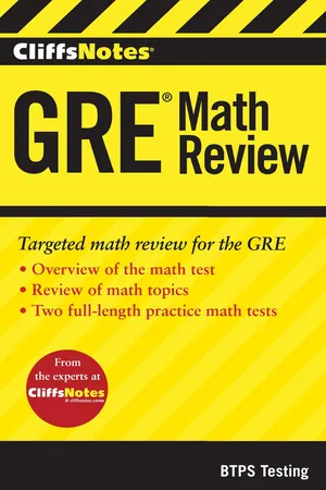 CliffsNotes GRE Math Review