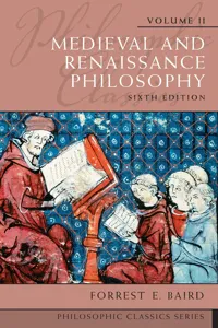 Philosophic Classics, Volume II: Medieval and Renaissance Philosophy_cover