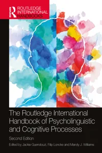 The Routledge International Handbook of Psycholinguistic and Cognitive Processes_cover