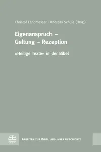 Eigenanspruch – Geltung – Rezeption_cover