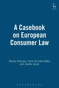 A Casebook on European Consumer Law_cover