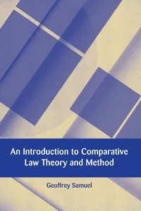 An Introduction to Comparative Law Theory and Method_cover
