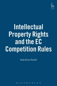 Intellectual Property Rights and the EC Competition Rules_cover