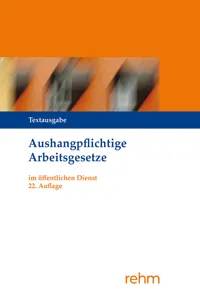 Aushangpflichtige Arbeitsgesetze im öffentlichen Dienst_cover