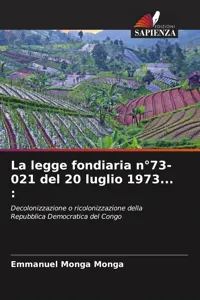 La legge fondiaria n°73-021 del 20 luglio 1973... :_cover