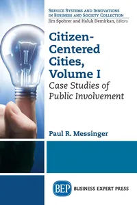 Citizen-Centered Cities, Volume I_cover