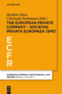 The European Private Company - Societas Privata Europaea_cover