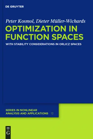 Optimization in Function Spaces