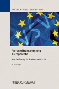 Vorschriftensammlung Europarecht_cover