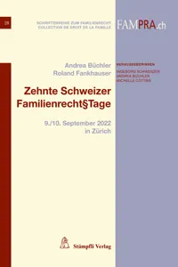 Zehnte Schweizer Familienrecht§Tage_cover