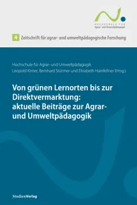 Zeitschrift für agrar- und umweltpädagogische Forschung 4_cover