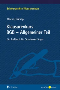 Klausurenkurs BGB - Allgemeiner Teil_cover