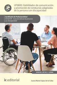 Habilidades de comunicación y promoción de conductas adaptadas de la persona con discapacidad. SSCG0109_cover