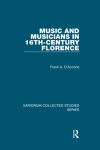 Music and Musicians in 16th-Century Florence_cover