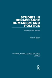 Studies in Renaissance Humanism and Politics_cover