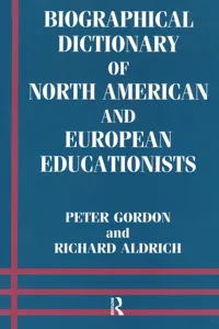 Biographical Dictionary of North American and European Educationists_cover