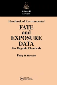 Handbook of Environmental Fate and Exposure Data For Organic Chemicals, Volume II_cover