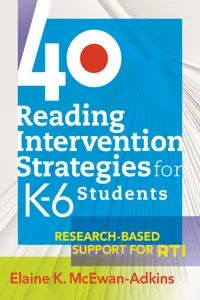 40 Reading Intervention Strategies for K6 Students_cover