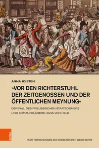 »vor den Richterstuhl der Zeitgenossen und der öffentlichen Meynung«_cover