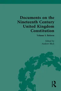 Documents on the Nineteenth Century United Kingdom Constitution_cover