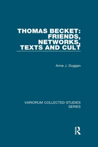 Thomas Becket: Friends, Networks, Texts and Cult_cover