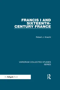 Francis I and Sixteenth-Century France_cover