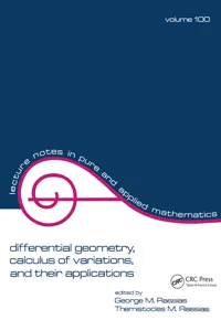 Differential Geometry, Calculus of Variations, and Their Applications_cover