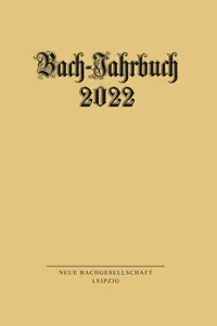 Bach-Jahrbuch 2022_cover