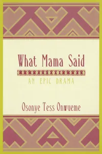 What Mama Said_cover