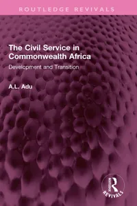 The Civil Service in Commonwealth Africa_cover