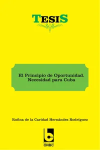 El Principio de Oportunidad. Necesidad para Cuba_cover