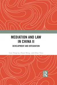 Mediation and Law in China II_cover