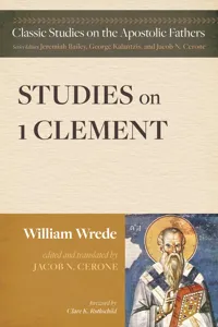 Studies on First Clement_cover