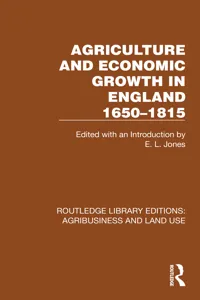 Agriculture and Economic Growth in England 1650-1815_cover