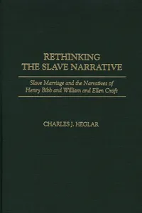 Rethinking the Slave Narrative_cover