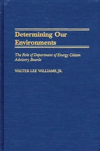 Determining Our Environments_cover