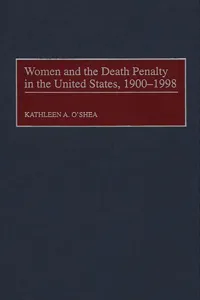 Women and the Death Penalty in the United States, 1900-1998_cover