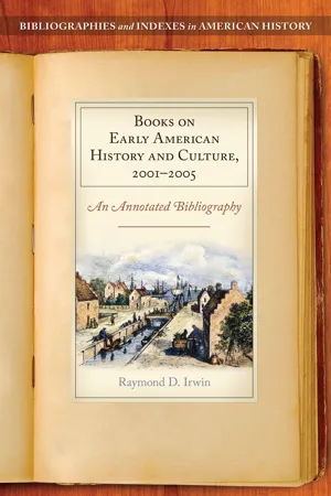 Books on Early American History and Culture, 2001–2005