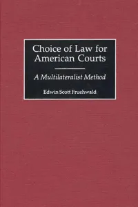 Choice of Law for American Courts_cover