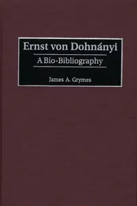 Ernst von Dohnányi_cover