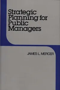 Strategic Planning for Public Managers_cover