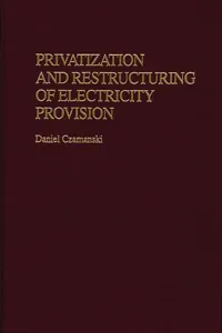 Privatization and Restructuring of Electricity Provision_cover