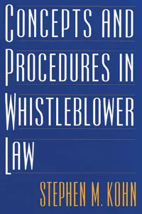 Concepts and Procedures in Whistleblower Law_cover