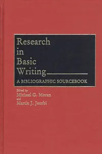 Research in Basic Writing_cover