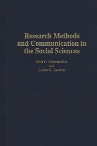 Research Methods and Communication in the Social Sciences_cover