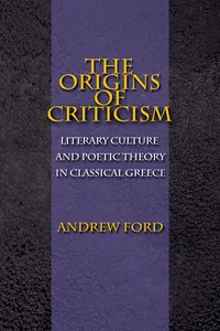 The Origins of Criticism_cover